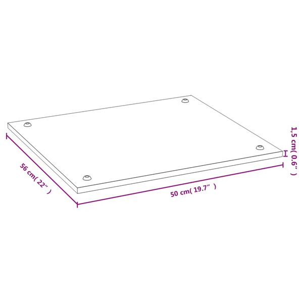 vidaXL Cooker Cover 50x56x1.5 cm Bamboo