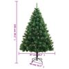 vidaXL Artificial Hinged Christmas Tree 150 LEDs & Ball Set 150 cm