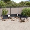 vidaXL 12 Piece Garden Sofa Set Solid Wood Pine