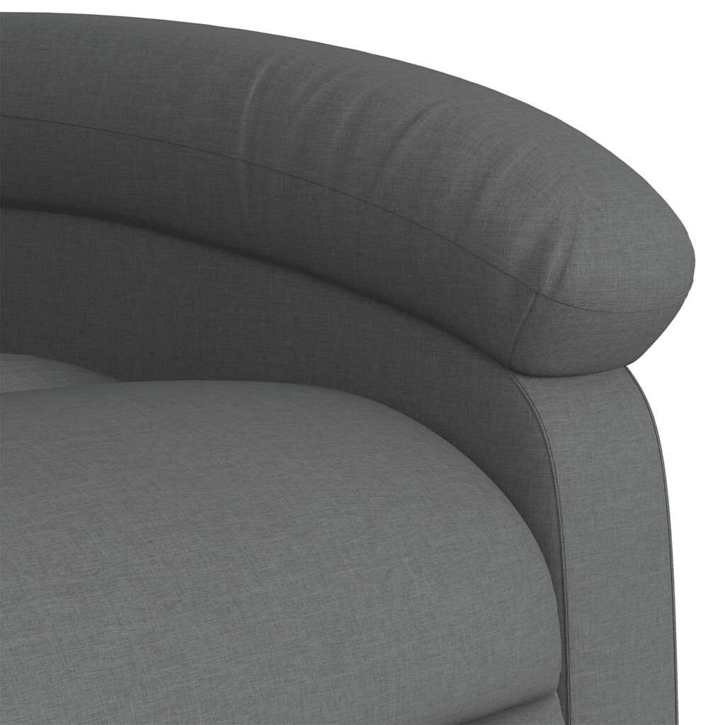 vidaXL Stand up Massage Recliner Chair Dark Grey Fabric