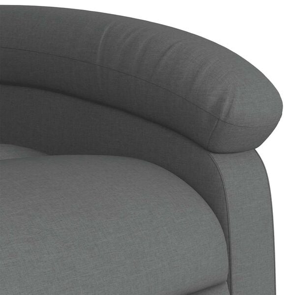 vidaXL Stand up Massage Recliner Chair Dark Grey Fabric