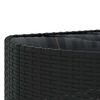 vidaXL 5 Piece Garden Sofa Set with Cushions Black Poly Rattan
