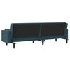 vidaXL 2-Seater Sofa Bed with Two Pillows Blue Velvet