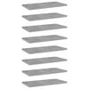 vidaXL Bookshelf Boards 8 pcs Concrete Grey 40x20x1.5 cm Engineered Wood