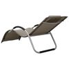 vidaXL Sun Lounger Textilene Taupe and Grey