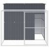 vidaXL Dog House with Run Anthracite 214x253x181 cm Galvanised Steel