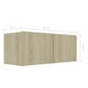 vidaXL TV Cabinet Sonoma Oak 80x30x30 cm Engineered Wood