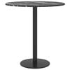 vidaXL Table Top Black &Oslash;40x0.8 cm Tempered Glass with Marble Design