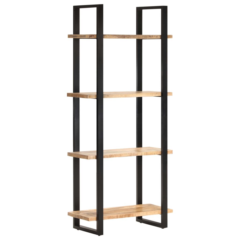 vidaXL 4-Tier Bookcase 80x40x180 cm Rough Mango Wood