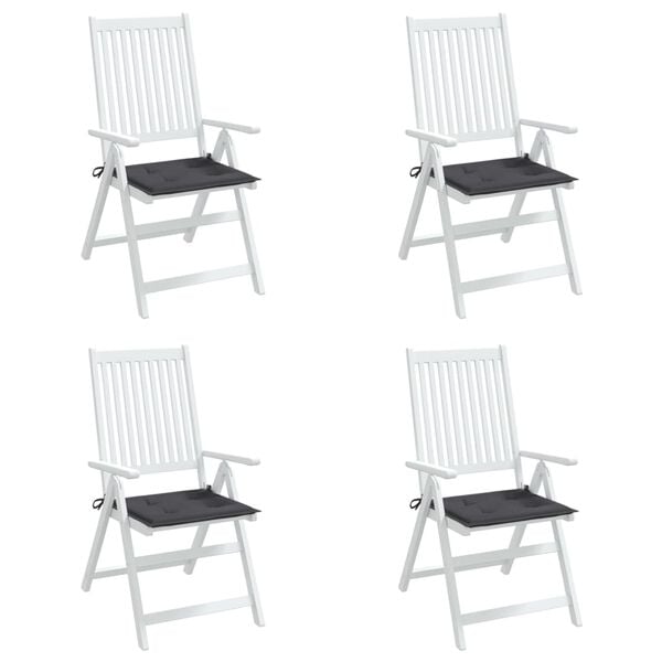 vidaXL Garden Chair Cushions 4 pcs Anthracite 50x50x4 cm Oxford Fabric