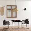 vidaXL 3 Piece Garden Dining Set Black