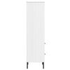 vidaXL Bookcase with 2 Drawers White 60x35x128.5 cm Solid Wood OSLO