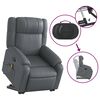 vidaXL Stand up Massage Recliner Chair Grey Faux Leather