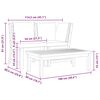 vidaXL 3 Piece Garden Lounge Set with Cream Cushion Solid Acacia Wood