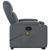 vidaXL Stand up Massage Recliner Chair Grey Faux Leather