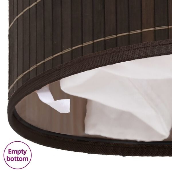 vidaXL Bamboo Laundry Bin Oval Dark Brown