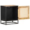 vidaXL Bedside Cabinet 40x30x50 cm Rough Mango Wood and Natural Cane