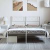 vidaXL Metal Bed Frame without Mattress with Footboard White 150x200cm