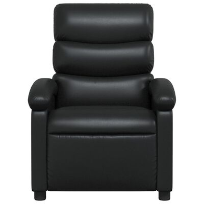 vidaXL Recliner Chair Black Faux Leather