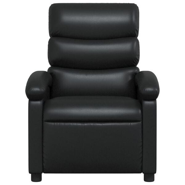 vidaXL Recliner Chair Black Faux Leather