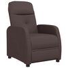 vidaXL Recliner Chair Dark Brown Fabric