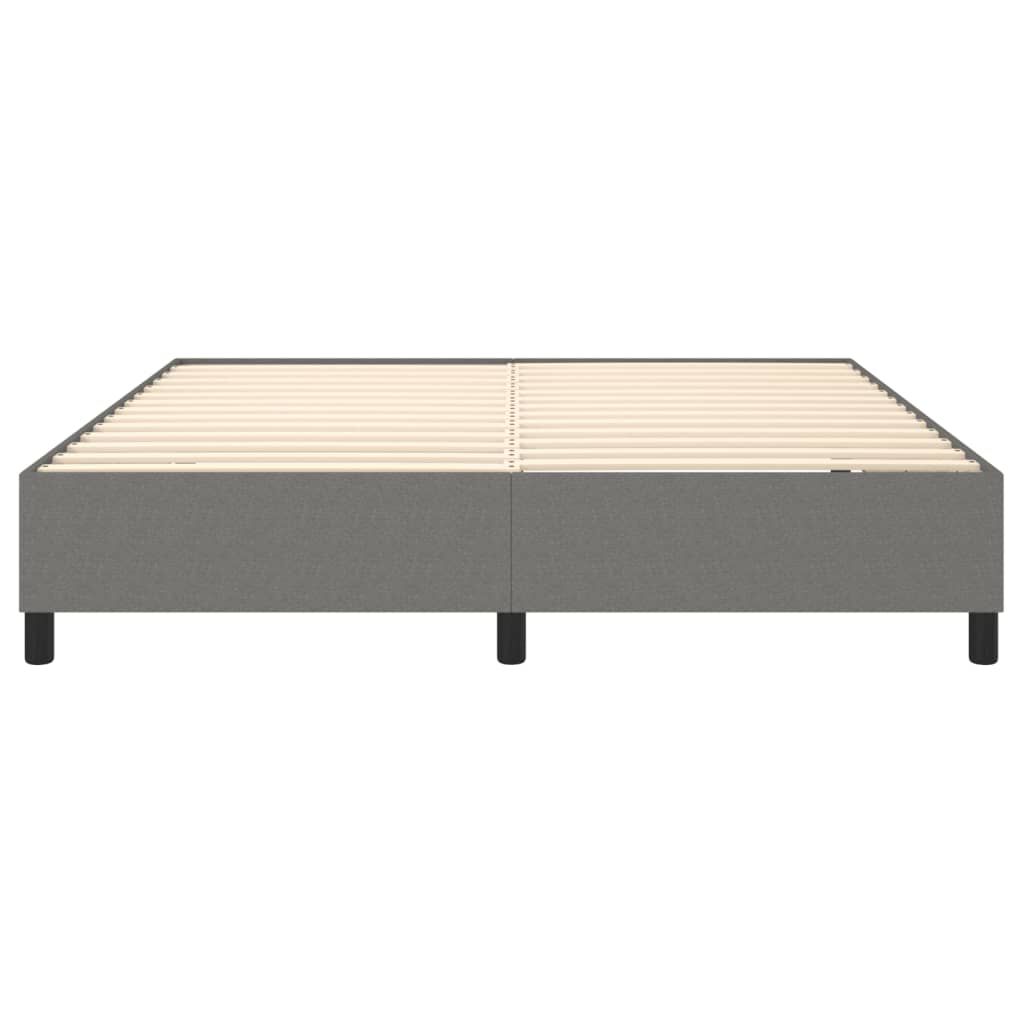 vidaXL Bed Frame without Mattress Dark Grey California King Fabric (US Only)