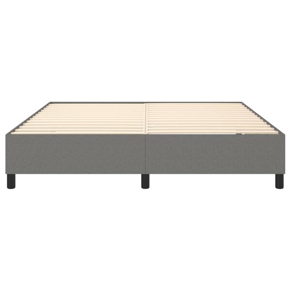 vidaXL Bed Frame without Mattress Dark Grey California King Fabric (US Only)