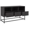 vidaXL TV Cabinet Black 100.5x39x60.5 cm Steel