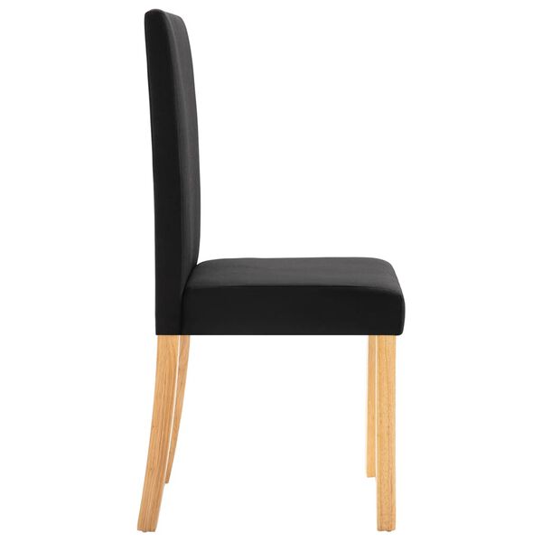 vidaXL Dining Chairs 2 pcs Black Fabric