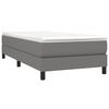 vidaXL Bed Frame without Mattress Dark Grey Twin Fabric (US Only)