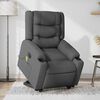 vidaXL Electric Stand up Massage Recliner Chair Dark Grey Fabric
