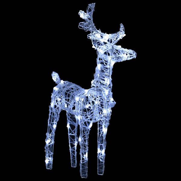 vidaXL Reindeers & Sleigh Christmas Decoration 280x28x55 cm Acrylic
