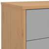 vidaXL Drawer Cabinet OLDEN Grey and Brown Solid Wood Pine