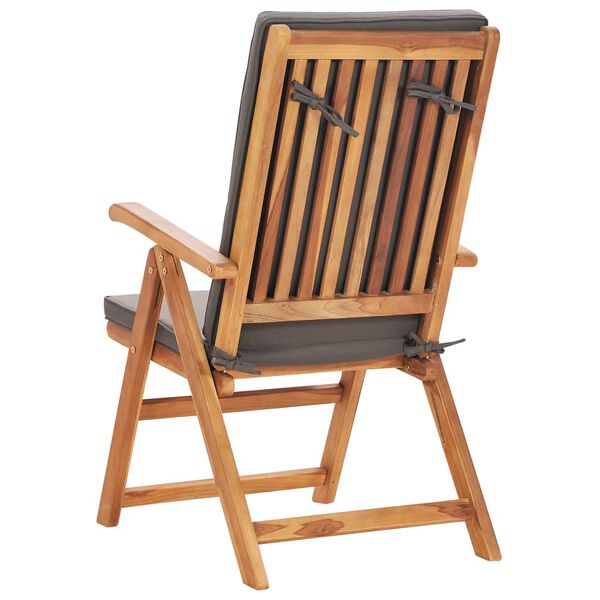 vidaXL 5 Piece Garden Dining Set with Cushions Solid Teak Wood