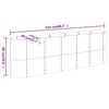 vidaXL Garden Raised Bed Galvanised Steel 224x40x68 cm Silver