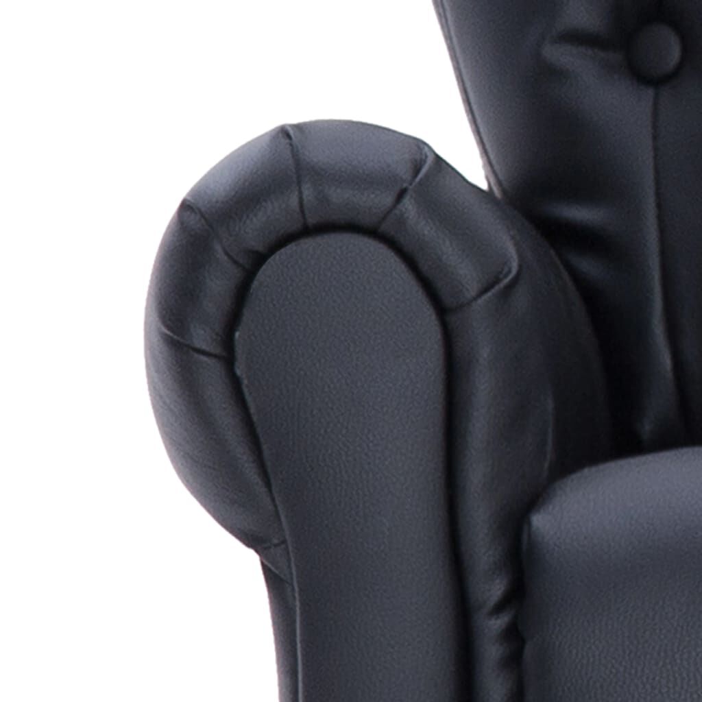 vidaXL Reclining Chair Black Faux Leather