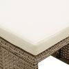 vidaXL Garden Stools 2 pcs with Cushions Poly Rattan Beige