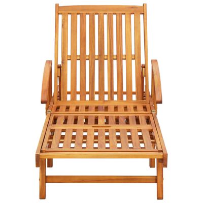 vidaXL Sun Loungers 2 pcs with Cushions Solid Acacia Wood