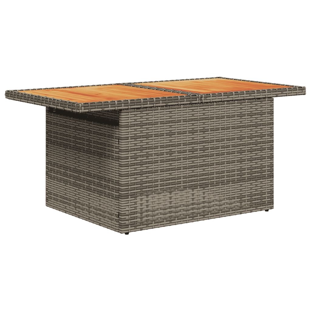 vidaXL 9 Piece Garden Sofa Set with Cushions Grey Poly Rattan