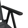 vidaXL 7 Piece Garden Dining Set Black Aluminium