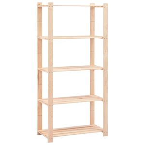 vidaXL 5-Tier Storage Rack 80x38x170 cm Solid Pinewood 250 kg