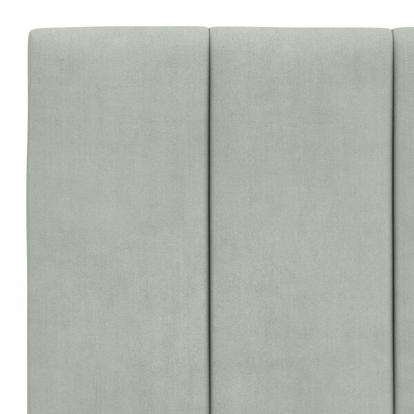 vidaXL Bed Frame without Mattress "Hanko" Light Grey 100x190 cm Velvet