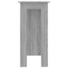vidaXL Bar Table with Shelf Grey Sonoma 102x50x103.5 cm Engineered Wood