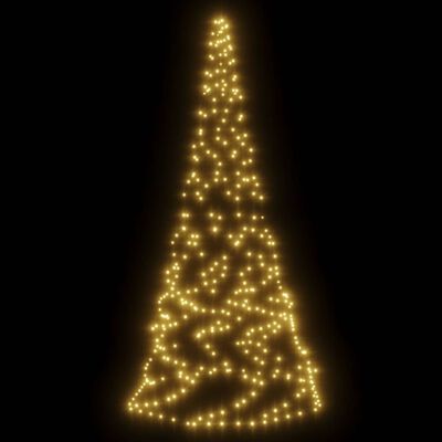 vidaXL Christmas Tree on Flagpole Warm White 200 LEDs 180 cm