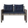 vidaXL 4 Piece Garden Sofa Set with Cushions Grey Poly Rattan Glass