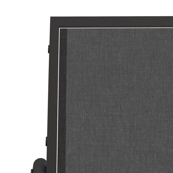 vidaXL 3 Piece Garden Glider Lounge Set Black Textilene and Steel