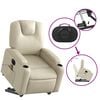 vidaXL Electric Stand up Massage Recliner Chair Cream Faux Leather