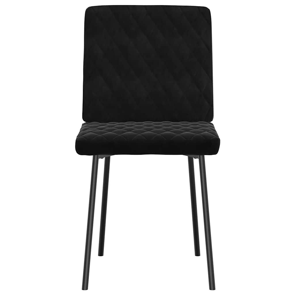 vidaXL Dining Chairs 2 pcs Black Velvet