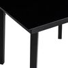 vidaXL 3 Piece Garden Dining Set Black Poly Rattan Glass