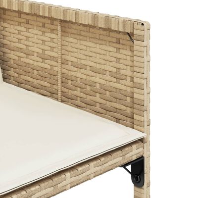 vidaXL Garden Chairs with Cushions 4 pcs Beige Poly Rattan